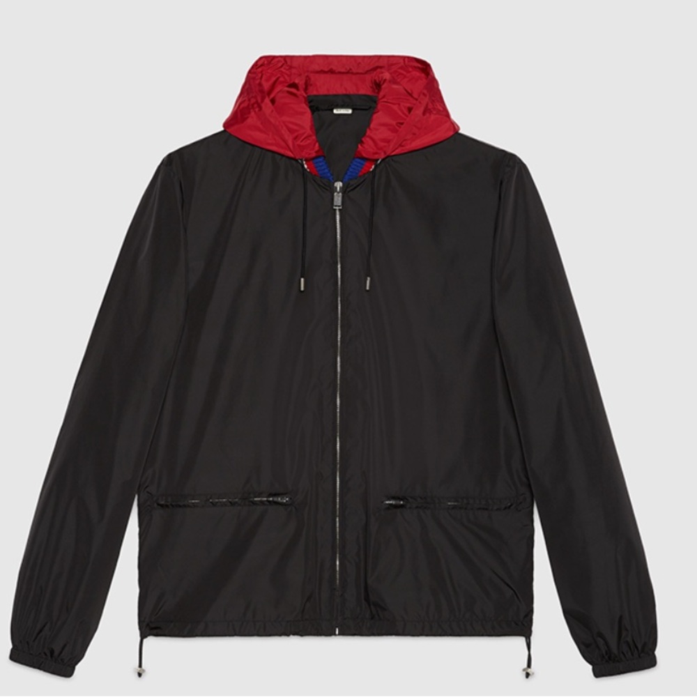 GUCCI Men’s Black 80s GG logo WINDBREAKER JACKET sz 50(medium/large) Authentic.